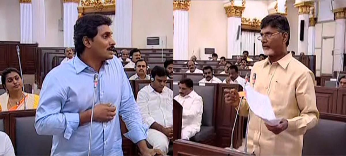 Jagan takes on Chandrababu in AP Assembly